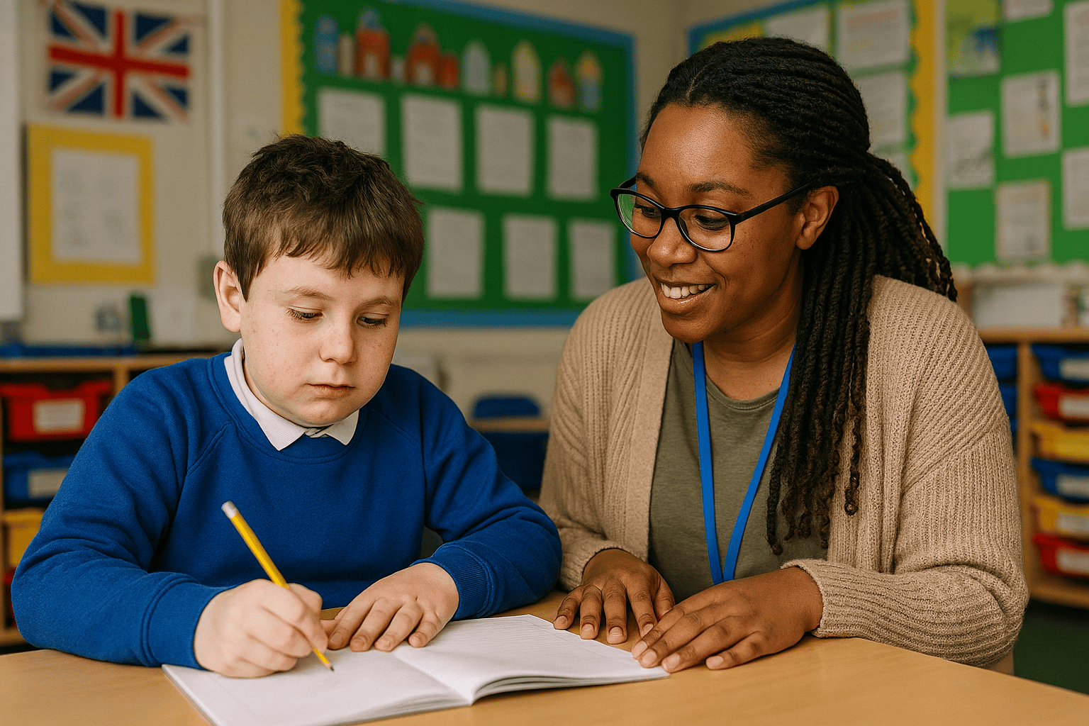 SEN Teaching Assistant supporting an Autistic pupil Senovo